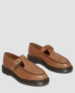 Babies Adrian en cuir tressé à brides en T in British Tan