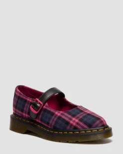 BABIES ELPHIE TARTAN in Noir & Rose Multi