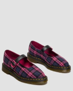 BABIES ELPHIE TARTAN in Noir & Rose Multi