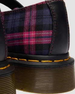 BABIES ELPHIE TARTAN in Noir & Rose Multi