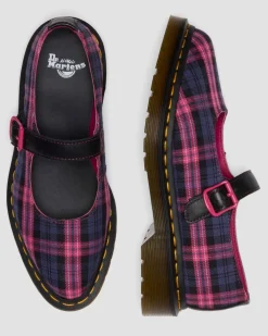 BABIES ELPHIE TARTAN in Noir & Rose Multi
