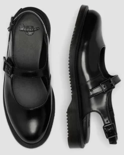 Babies Madaline en cuir Smooth à bride arrière in Noir