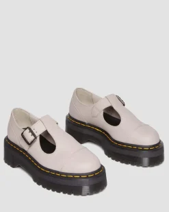 Babies plateformes Bethan en cuir Pisa in Vintage Taupe