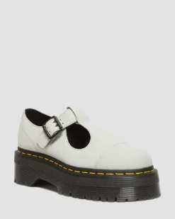 Babies plateformes Bethan en cuir Tumbled Nubuck in Smoked Mint