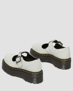 Babies plateformes Bethan en cuir Tumbled Nubuck in Smoked Mint
