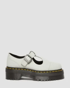 Babies plateformes Bethan en cuir Tumbled Nubuck in Smoked Mint