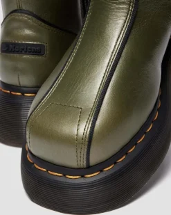 BOOTS BUZZ HI EN CUIR ECLIPSE in Olive Vert