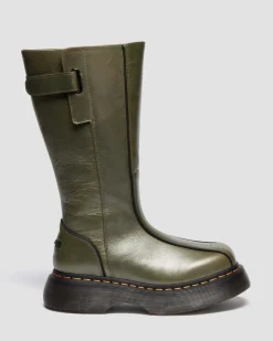 BOOTS BUZZ HI EN CUIR ECLIPSE in Olive Vert