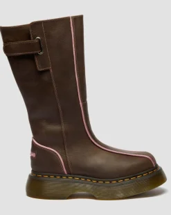 Boots Buzz Hi en cuir Wyoming in Marron Foncé