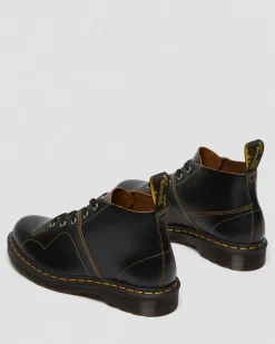 Boots Church Basses en Cuir Vintage Smooth in Noir
