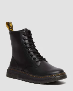 Boots Crewson en cuir à lacets in Black