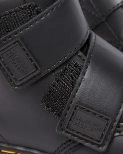 Boots 1460 en cuir à brides velcro pour tout-petit in Noir