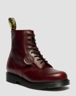 Boots 1460 en cuir Classic Calf in Bordeaux