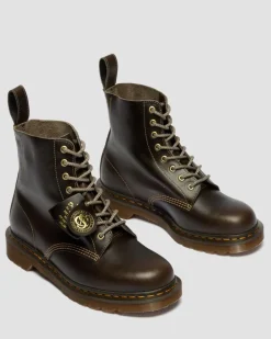 Boots 1460 en cuir Classic Calf in Gris Sépia