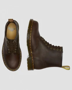 Boots 1460 en cuir Crazy Horse à lacets in Marron