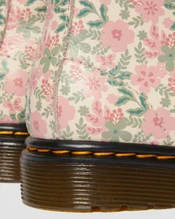 Boots 1460 en cuir à fleurs pour tout-petit in Crème Nuage