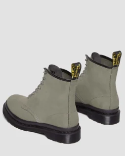 Boots 1460 en cuir Milled Nubuck à lacets in Nickel Grey