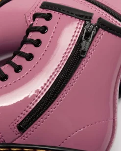 Boots 1460 en cuir Patent Lamper pour tout-petit in Rose Doc's