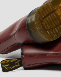 Boots 1460 en cuir Smooth à lacets in Rouge Cherry Red