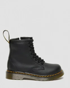 Boots 1460 en cuir Softy T à lacets pour tout-petit in Noir