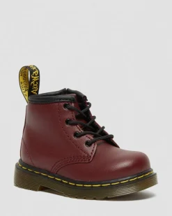Boots 1460 en cuir Softy T pour bébé in Rouge Cherry Red