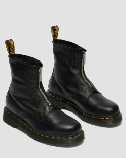 Boots 1460 en cuir virginia à zip in Noir