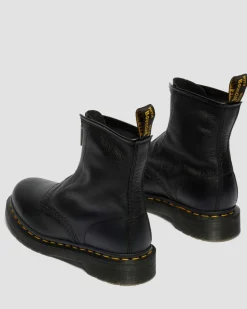 Boots 1460 en cuir virginia à zip in Noir