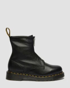 Boots 1460 en cuir virginia à zip in Noir