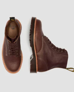Boots 1460 en cuir Wild Grain in Marron Sépia