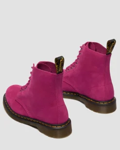 BOOTS 1460 EN MILLED NUBUCK À LACETS in Rose