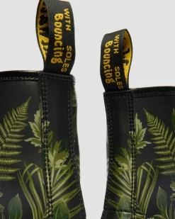 Boots 1460 Evergreen en Genix Nappa in Noir & Vert