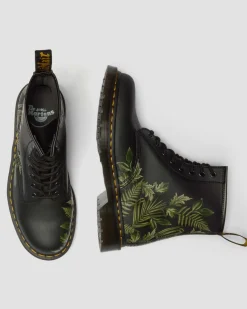 Boots 1460 Evergreen en Genix Nappa in Noir & Vert