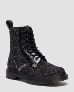 Boots 1460 Frill en cuir à lacets in Noir