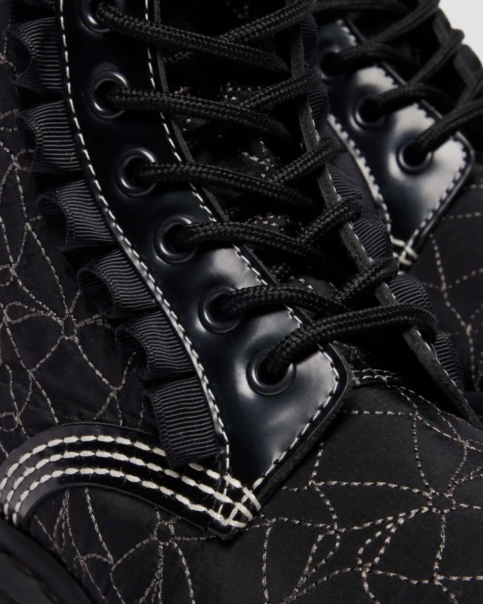 Boots 1460 Frill en cuir à lacets in Noir