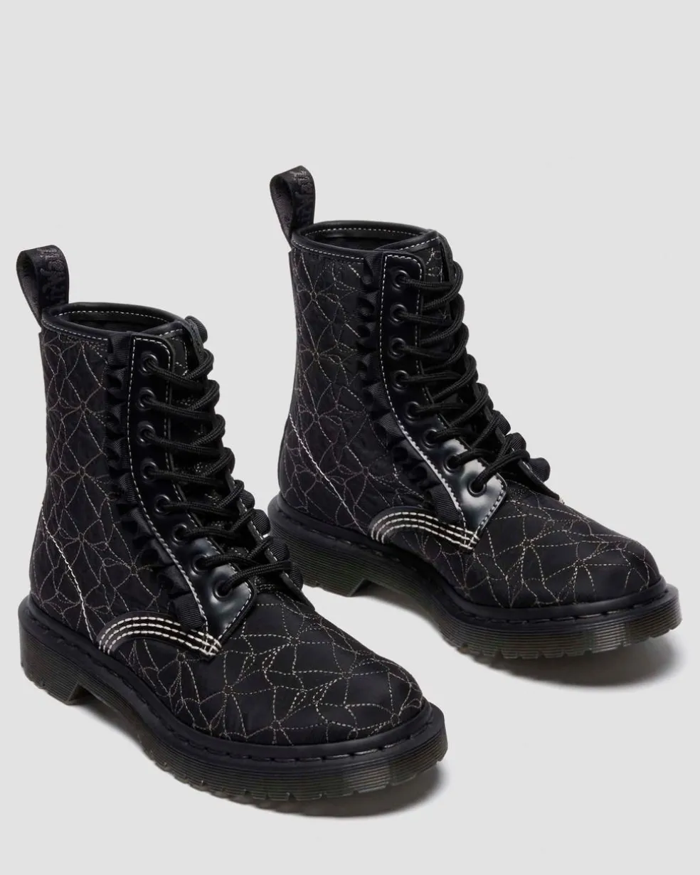 Boots 1460 Frill en cuir à lacets in Noir