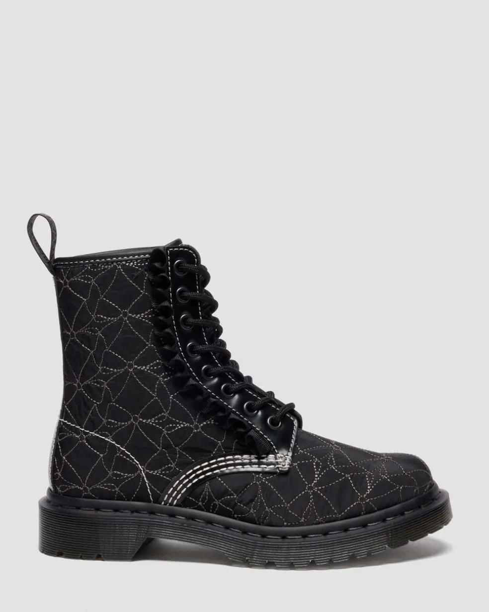 Boots 1460 Frill en cuir à lacets in Noir