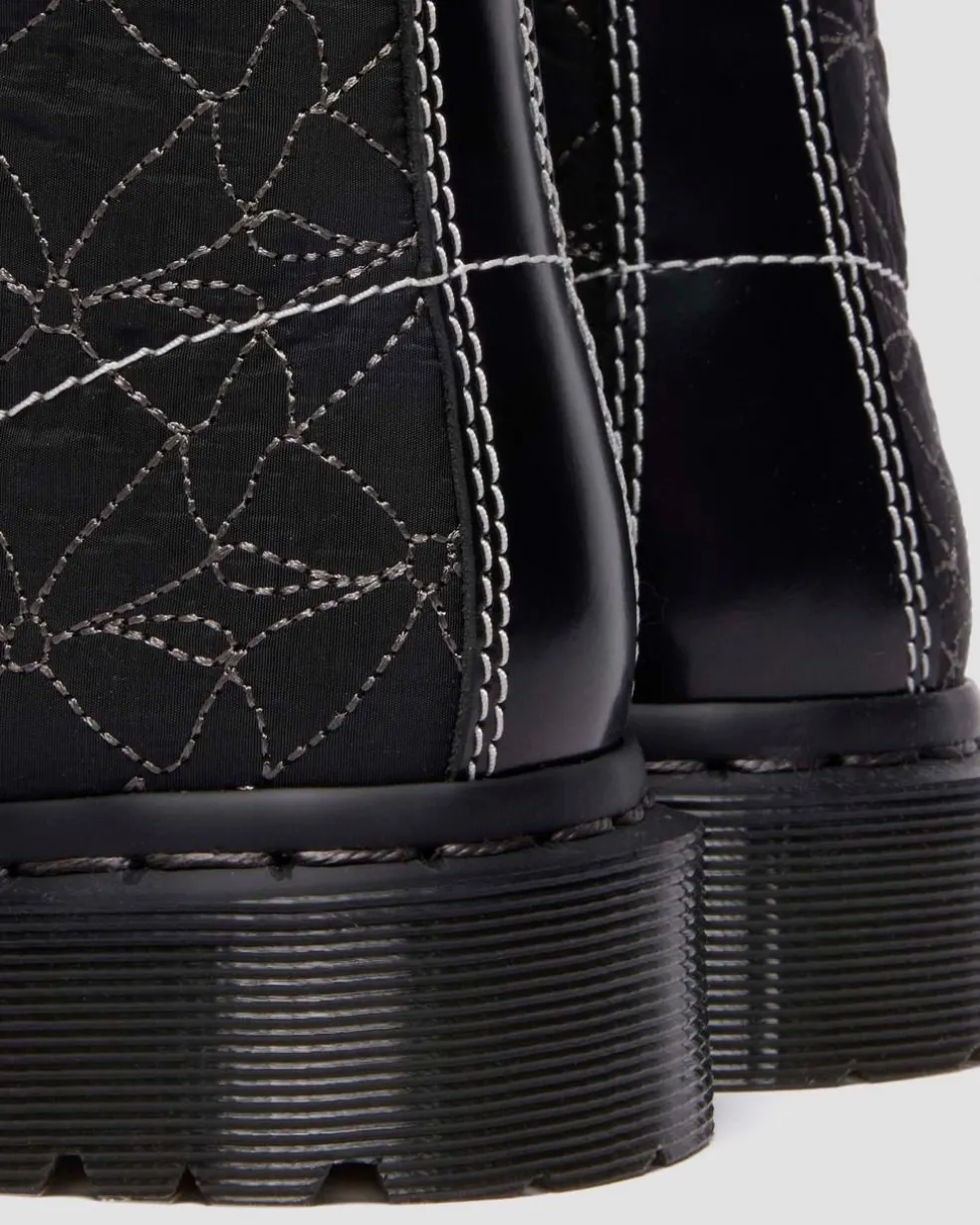 Boots 1460 Frill en cuir à lacets in Noir