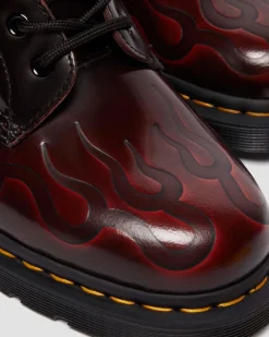 Boots 1460 Inferno en cuir à lacets in Rouge Cherry Red