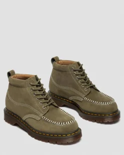 Boots Lowell Chukka en nubuck à bout mocassin in Olive Vert