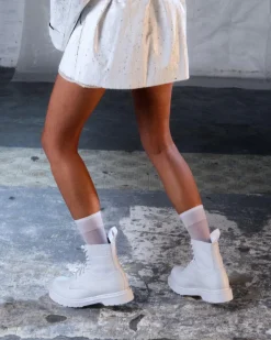 BOOTS 1460 / 1461 MM6 EN CUIR in Blanc