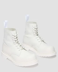 BOOTS 1460 / 1461 MM6 EN CUIR in Blanc
