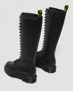 Boots montantes 1B60 Bex en cuir Pisa in Noir