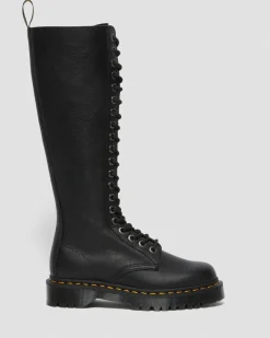 Boots montantes 1B60 Bex en cuir Pisa in Noir