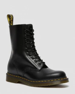 Boots montantes 1490 en cuir Smooth à lacets in Noir