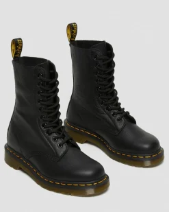 Boots montantes 1490 en cuir Virginia in Noir