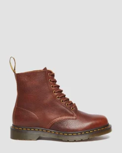 Boots 1460 Pascal en cuir Ambassador à lacets in Noix De Cajou