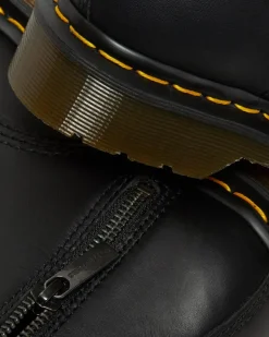 Boots 1460 Pascal en cuir Nappa à fermetures zippées in Noir