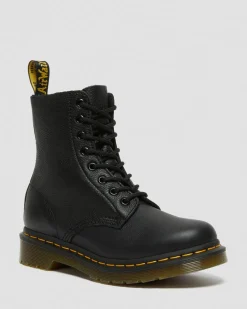 Boots 1460 Pascal en cuir Virginia à lacets in Noir