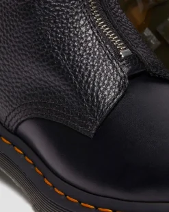 Boots 1460 Pascal à fermetures zippées en cuir in Noir