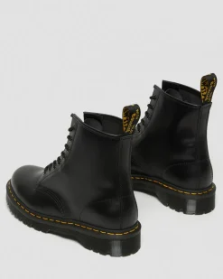 Boots plateformes Bex 1460 en cuir Smooth in Noir